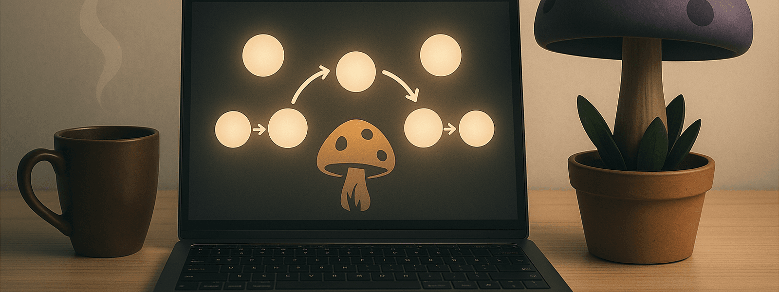 Digital illustration of a laptop